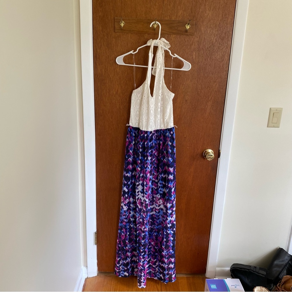 Tie Halter Top Maxi Dress